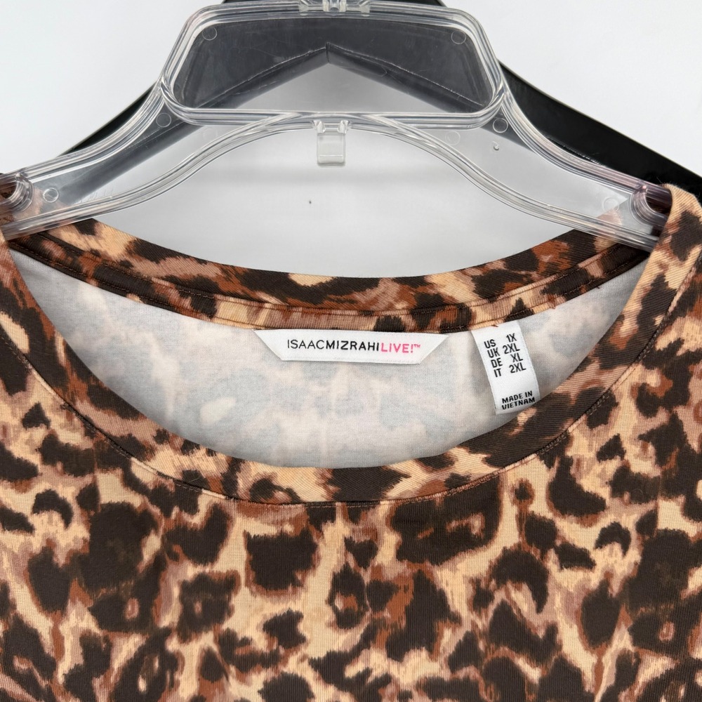 3 pc set Isaac Mizrahi Quilted Barn Jacket Leopard scarf long sl shirt Reversibl - Picture 6 of 14
